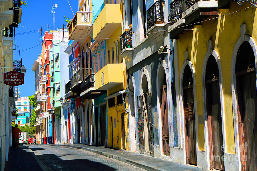 Street scene in Old San Juan #1 Photograph by Steven Spak