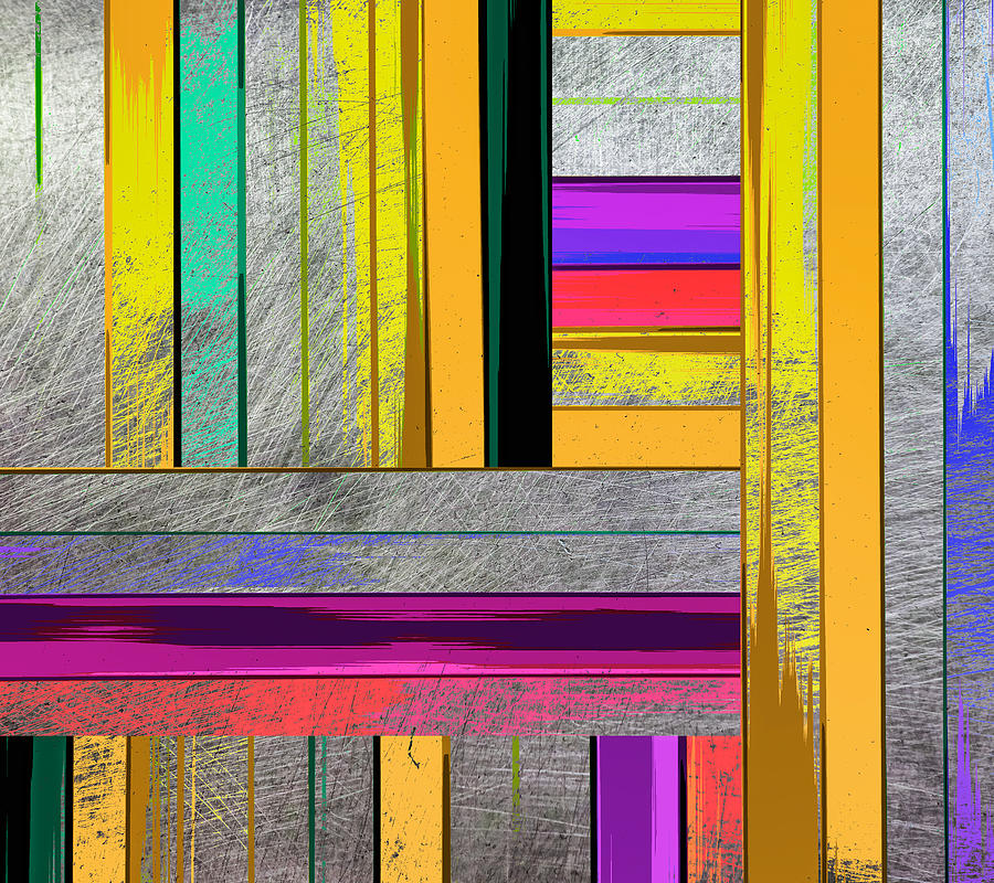 Stripes - abstract art #1 Painting by Ann Powell
