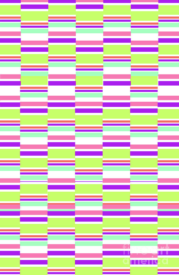 Pattern Digital Art - Stripes by Louisa Knight