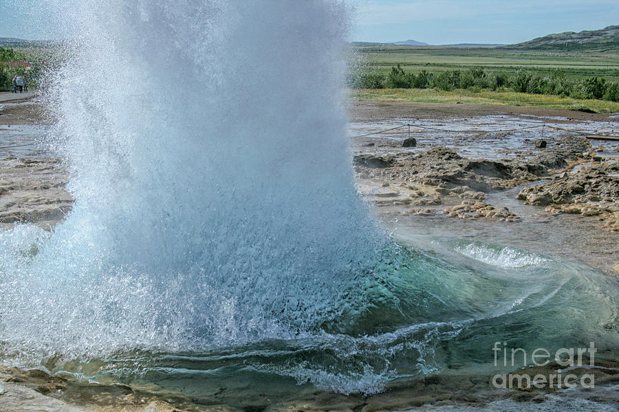 Strokkur geyser in Iceland  #1 Photograph by Patricia Hofmeester
