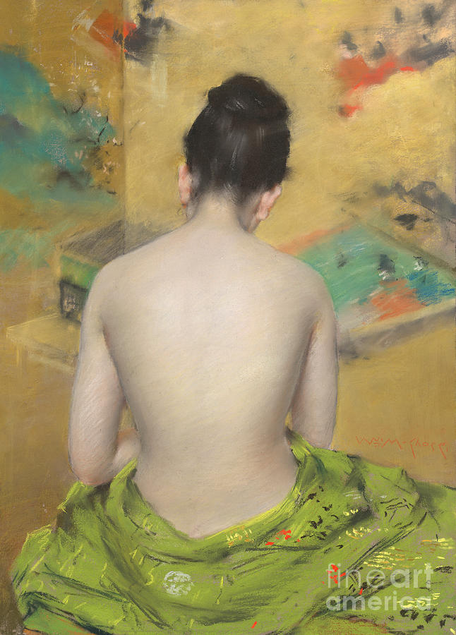 Study of Flesh Color and Gold Painting by William Merritt Chase