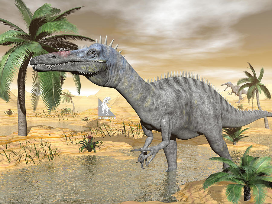 Suchomimus dinosaurs in desert - 3D render by Elenarts - Elena Duvernay Digital Art Suchomimus dinosaurs in desert - 3D render by Elenarts - Elena Duvernay Digital Art