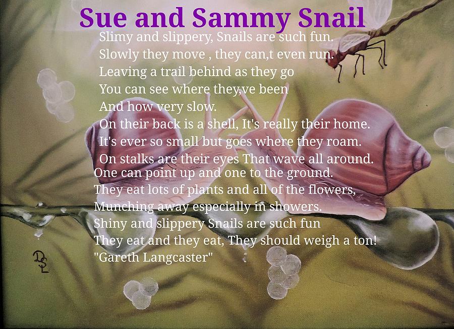 Sue and Sammy Snail #1 Painting by Dianna Lewis