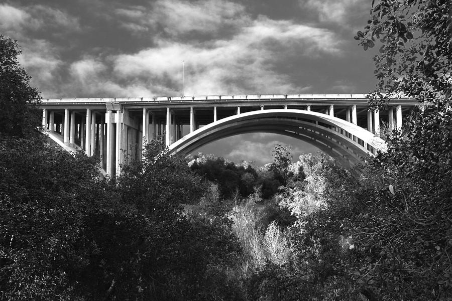 Suicide Bridge Bw Photograph by Robert Hebert