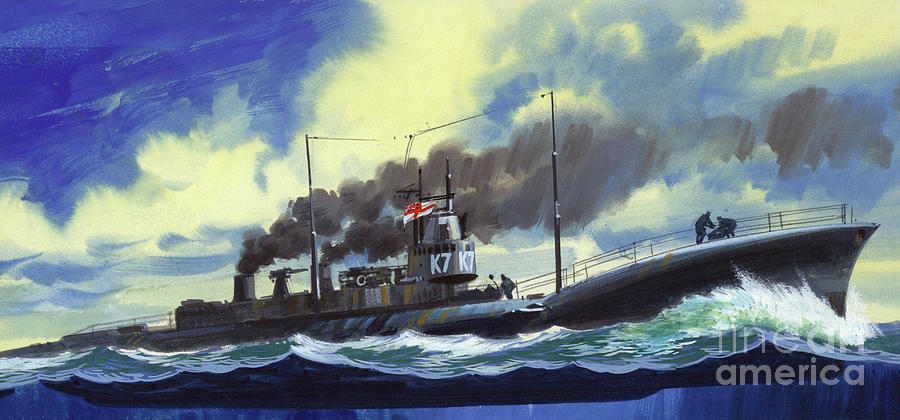 Boat Painting - Suicide Subs by Wilf Hardy