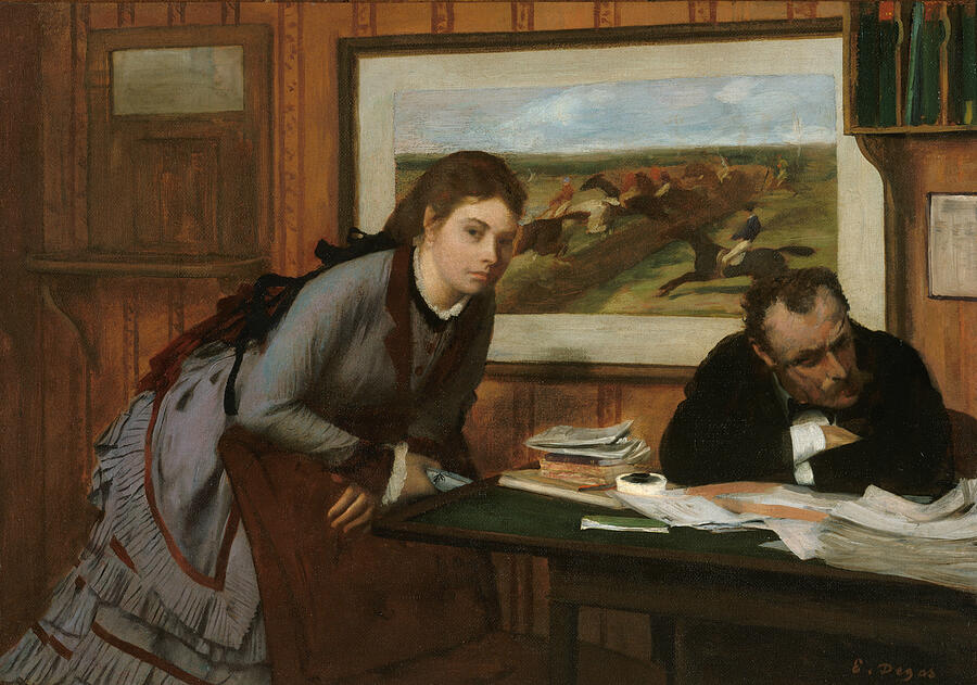 Sulking, from circa 1870 Painting by Edgar Degas