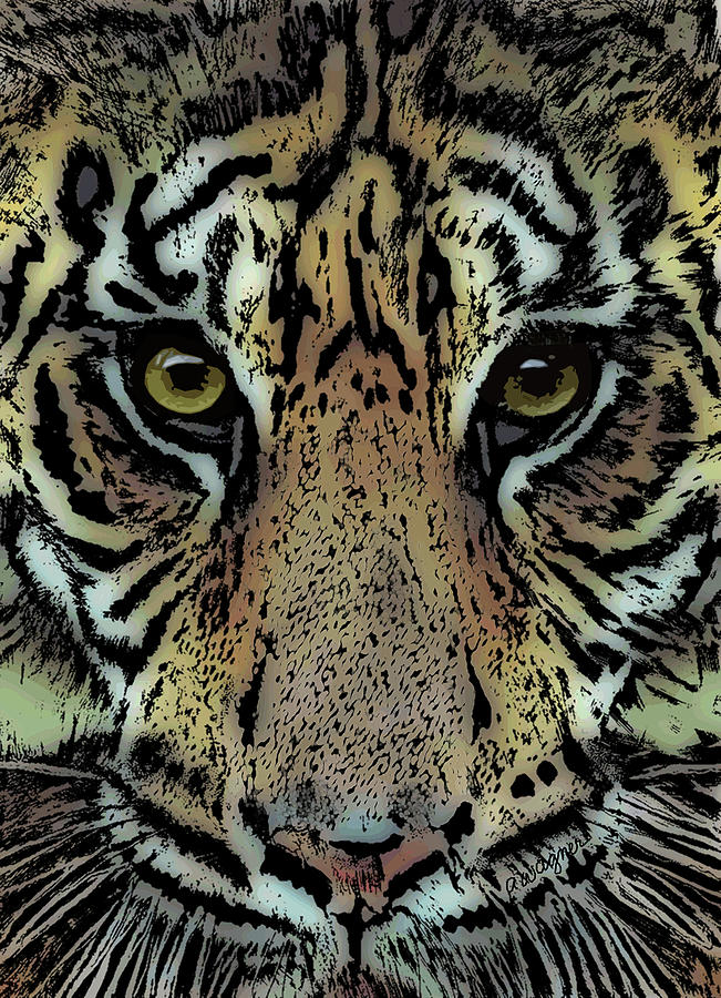 Sumatran Tiger Digital Art By Arline Wagner Fine Art America