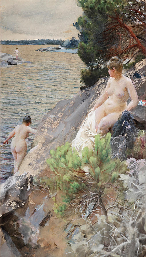 Summer #3 Drawing by Anders Zorn