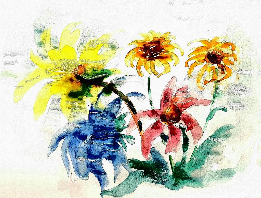 Summer flowers  #1 Painting by Hae Kim