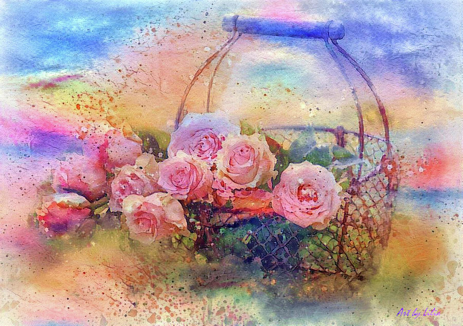Summer flowers #1 Mixed Media by Lilia S