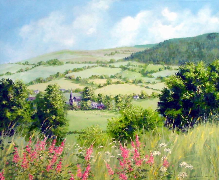 Summer in the Tanat Valley #1 Painting by Stuart Parnell