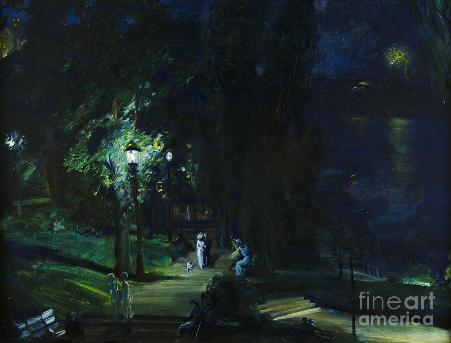 Summer Night Riverside Drive #1 Painting by MotionAge Designs