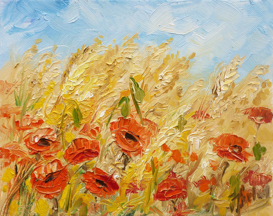 Summer poppies #1 Painting by Irek Szelag