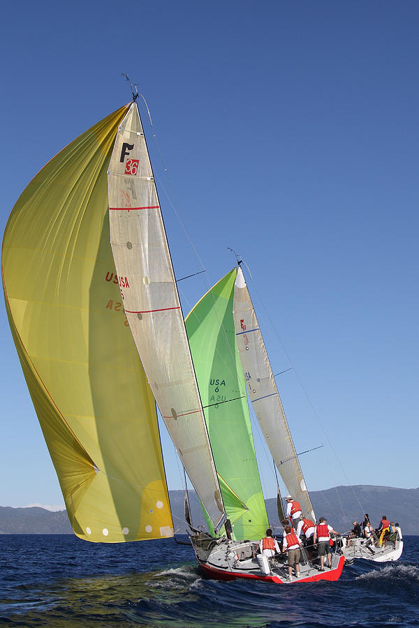 Summer sailing on Lake Tahoe #1 Photograph by Steven Lapkin
