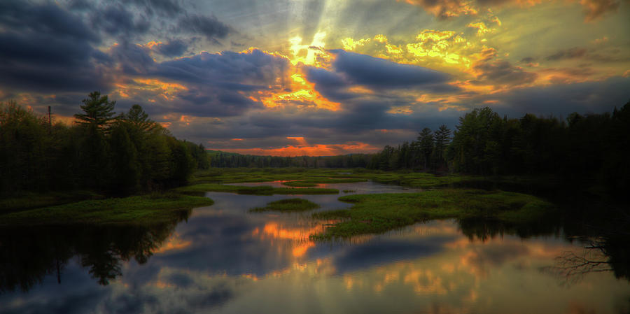 Sun Rays Over the Moose River #1 Photograph by David Patterson