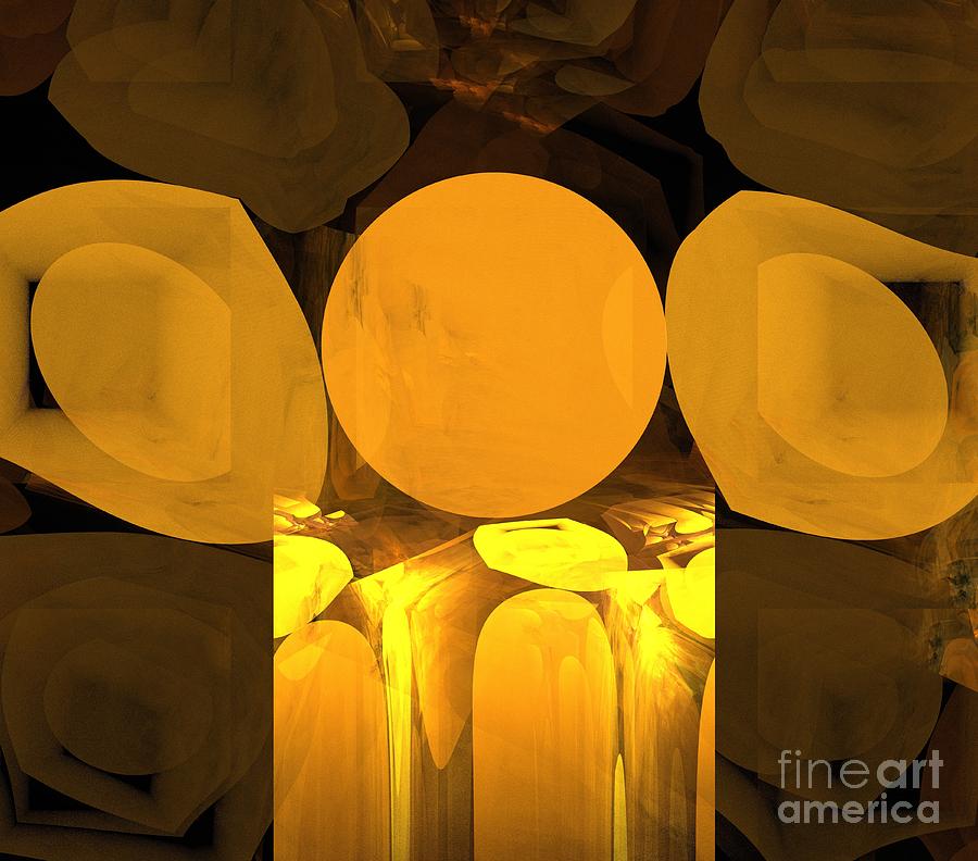 Abstract Digital Art - Sun Rocks #1 by Kim Sy Ok