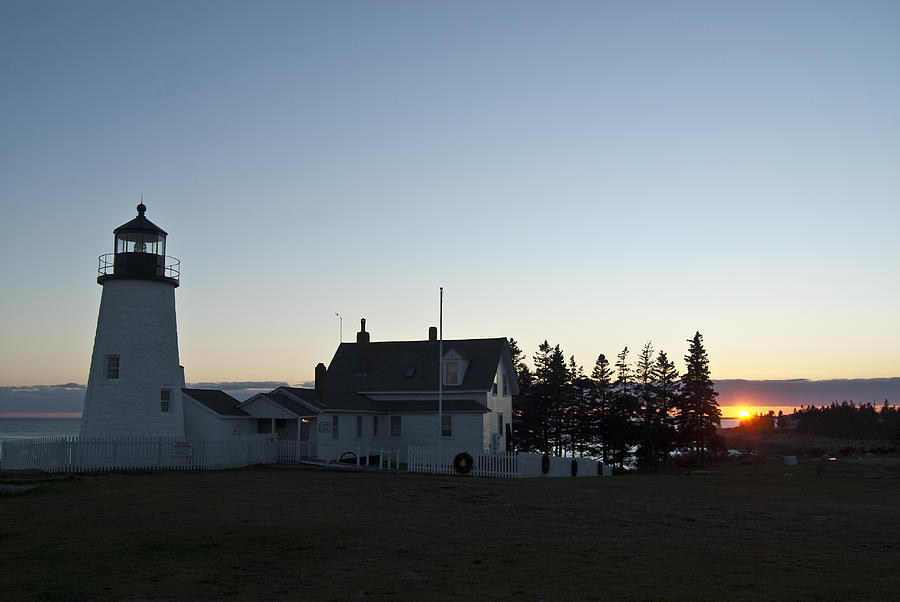 Sun Set at Pemaquid Point Light Photograph by Dennis Morgan - Fine Art ...