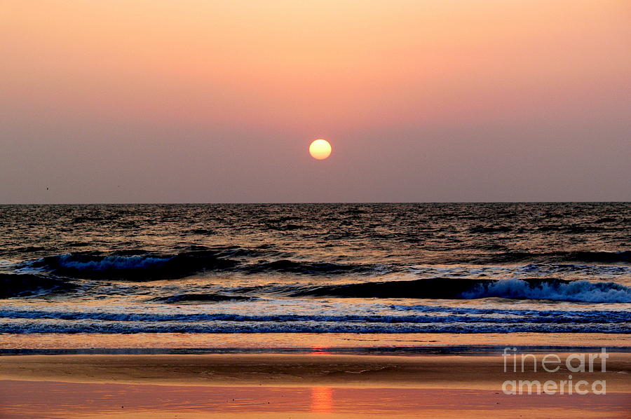 Sun setting over the Arabian Sea #1 Photograph by Padamvir Singh