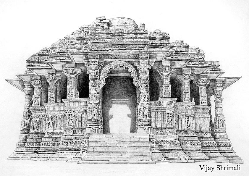 Discover 67+ sketch hindu temple drawing best nhadathoangha.vn