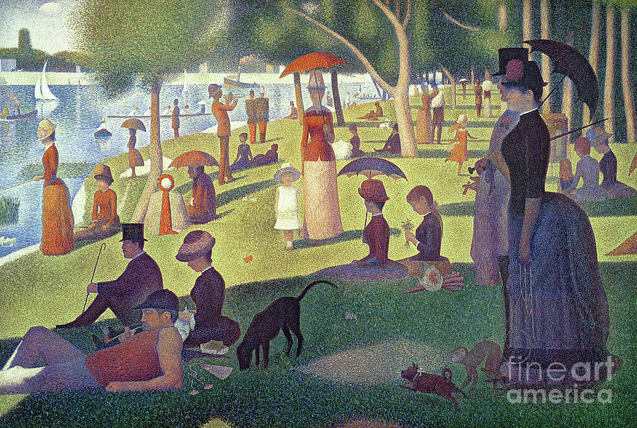 Seurat Painting - Sunday Afternoon on the Island of La Grande Jatte by Georges Pierre Seurat