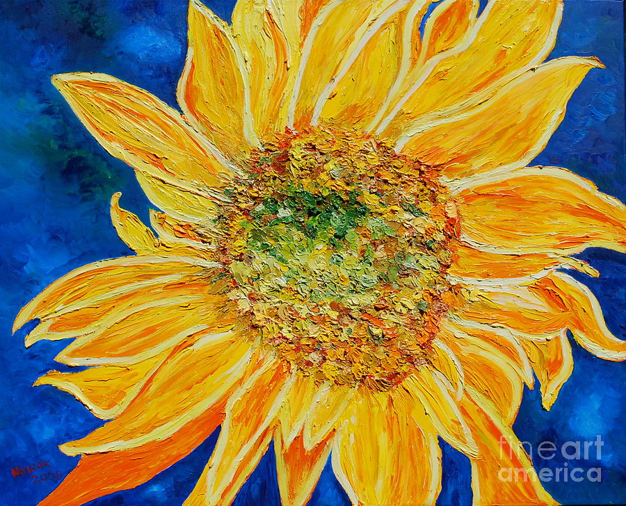 Sunflower #2 Painting by Dorota Nowak