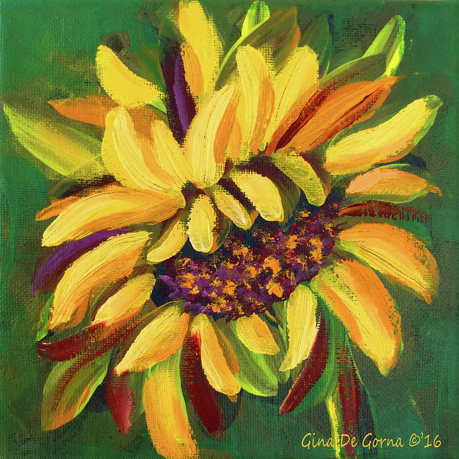 Sunflower #1 Painting by Gina De Gorna