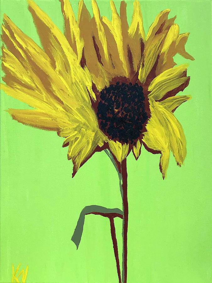 Sunflower #2 Painting by Karen Nicholson