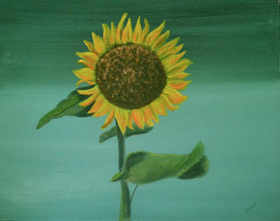 Sunflower #1 Painting by Nancy Sisco