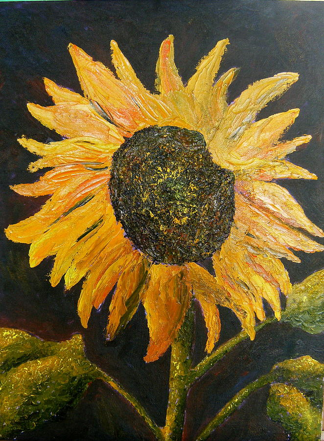 Sunflower Painting by Tami Booher - Fine Art America