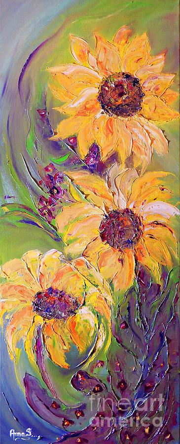 Sunflowers #2 Painting by Amalia Suruceanu
