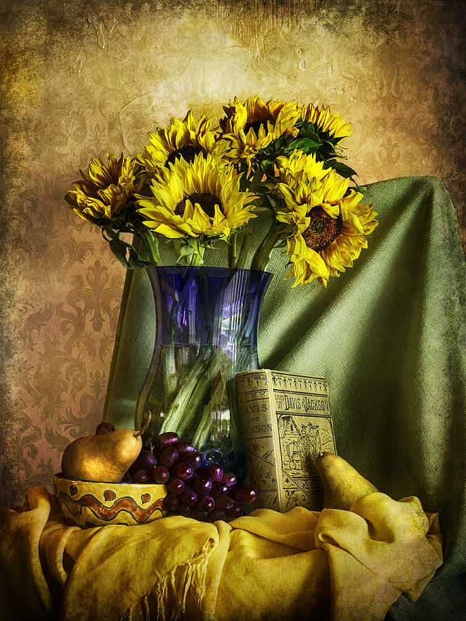 Sunflowers and Fruit  #2 Digital Art by Sandra Selle Rodriguez