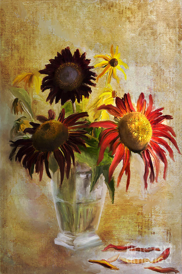 Sunflowers #1 Digital Art by Elena Nosyreva