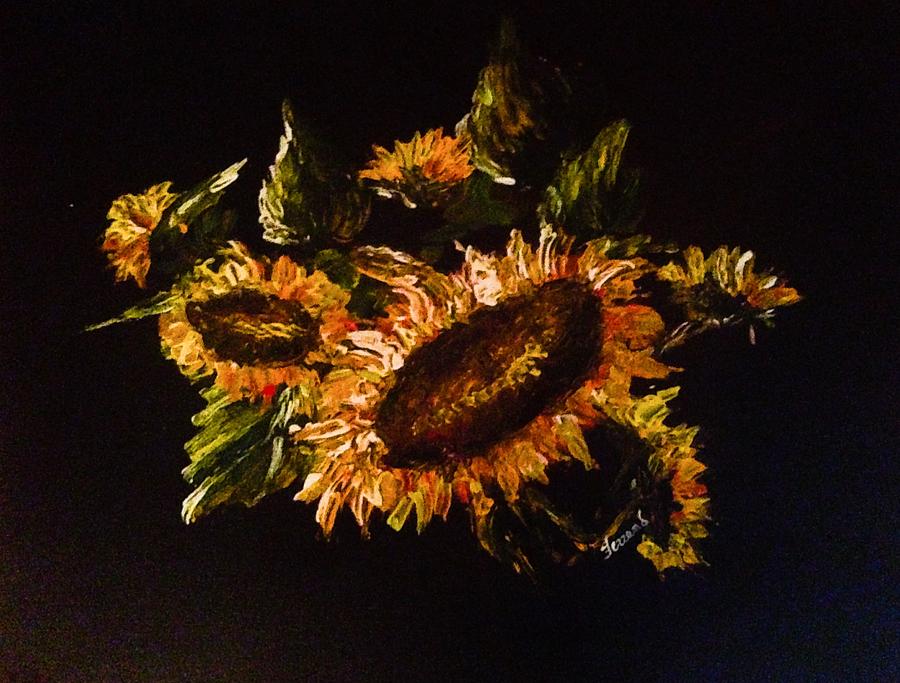 Sunflowers  #1 Painting by Karen  Ferrand Carroll