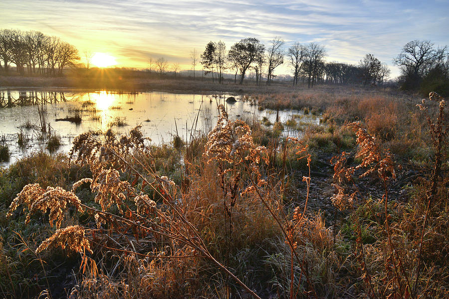 Sunrise at Hackmatack National Wildlife Refuge #1 Photograph by Ray Mathis