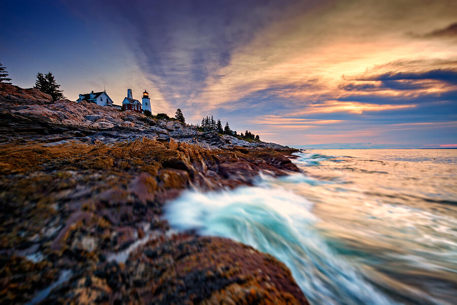 Lighthouse Photograph - Summer Sunrise at Pemaquid Point by Rick Berk
