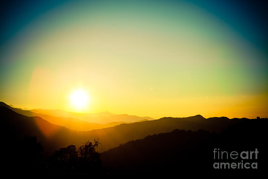 Sunrise in Himalayas Artmif photo Raimond Klavins #1 Photograph by Raimond Klavins