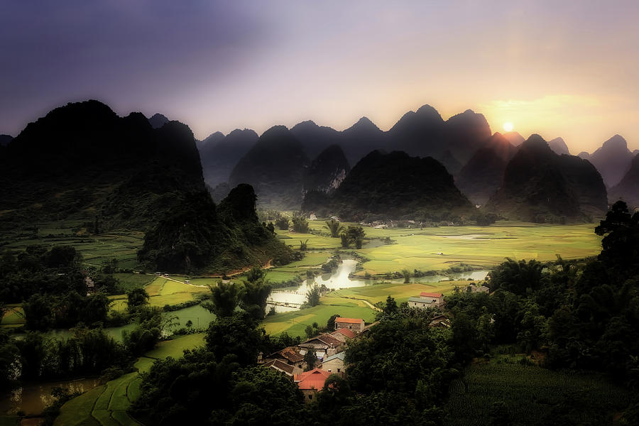 Vietnam Photograph - Sunrise In Vietnam by Mountain Dreams.