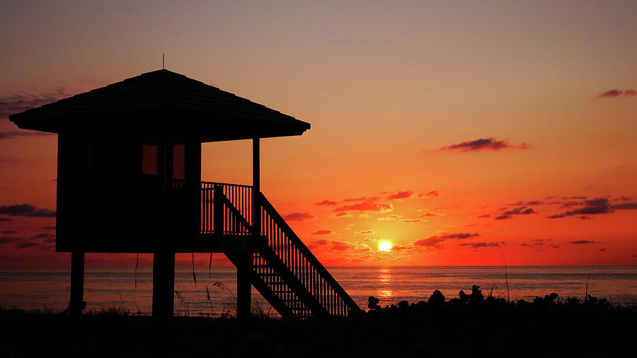Sunrise Lifeguard Station Delray Beach Florida #1 Photograph by Lawrence S Richardson Jr