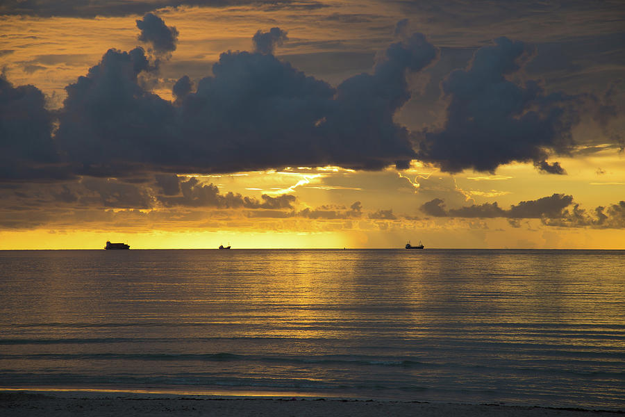 Sunrise Miami Beach Photograph by Dart Humeston