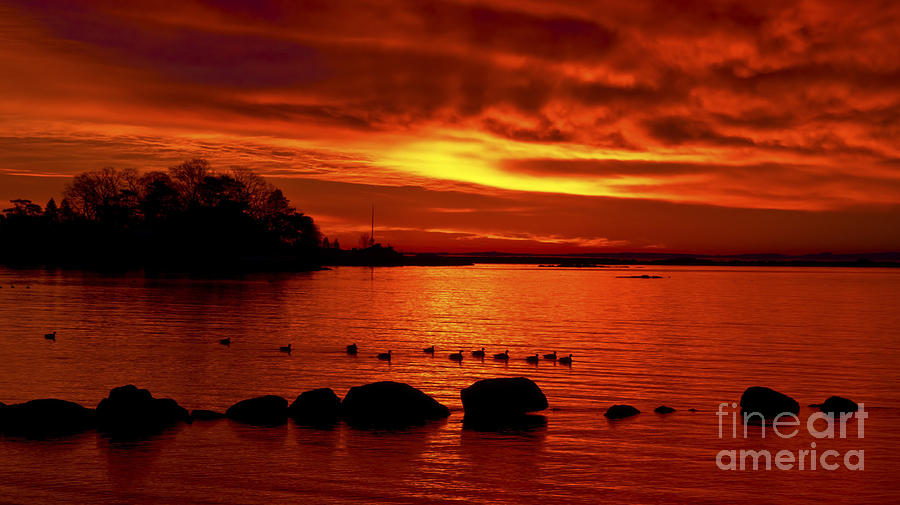 Connecticut Photograph - Sunrise on Long Island Sound #1 by New England Photography