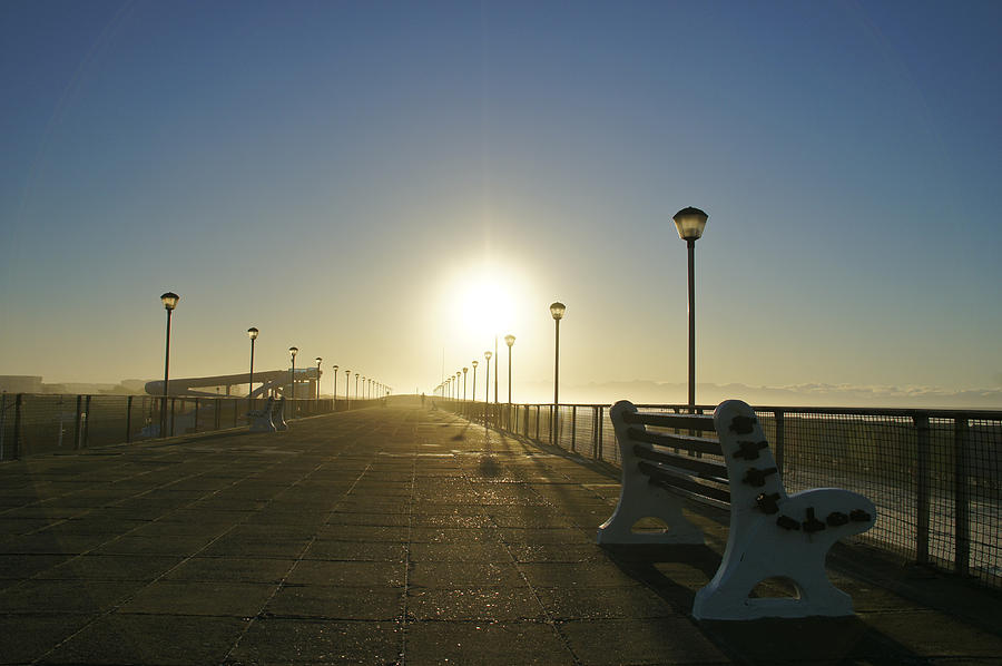 Sunrise on the Boardwalk #1 Photograph by Brian Kamprath