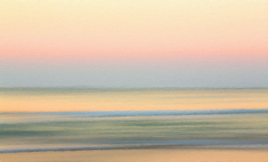 Sunrise over ocean with sideways pan #2 Photograph by Steven Heap