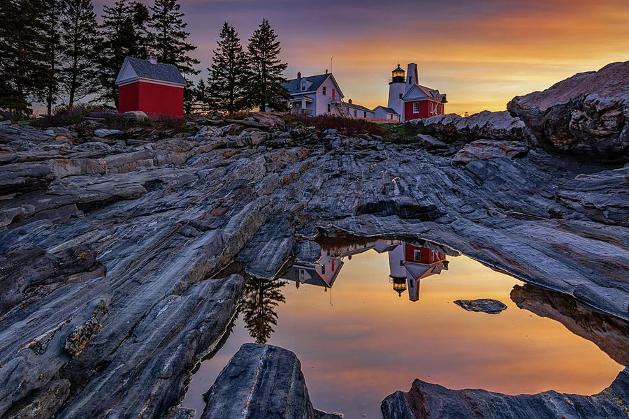 Lighthouse Photograph - Sunrise at Pemaquid Point II by Kristen Wilkinson
