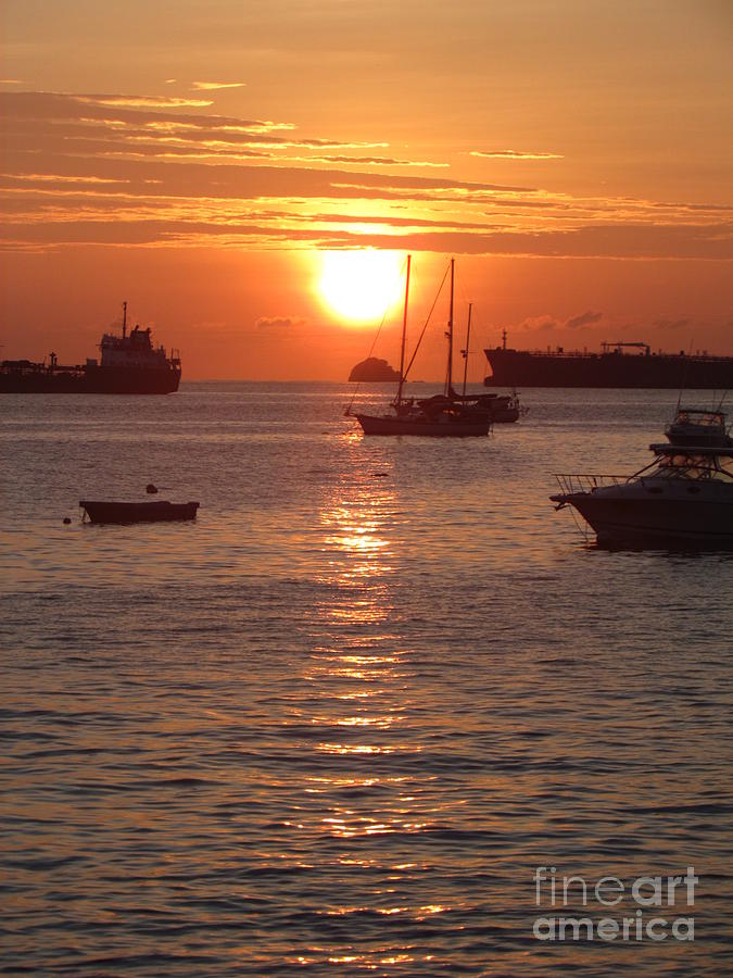 Sunrise ship Panama by Ted Pollard Sunrise ship Panama by Ted Pollard