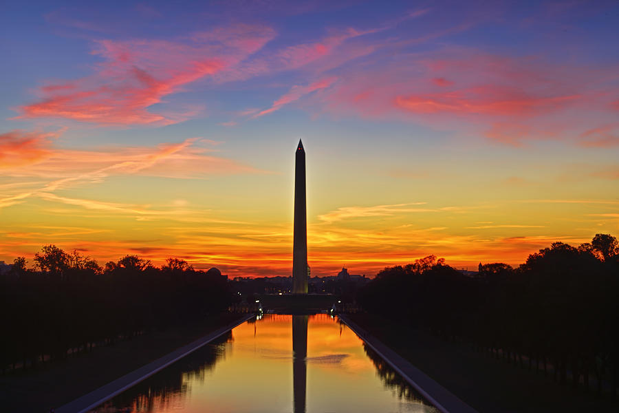 Sunrise Washington Monument #1 Photograph by Bill Dodsworth