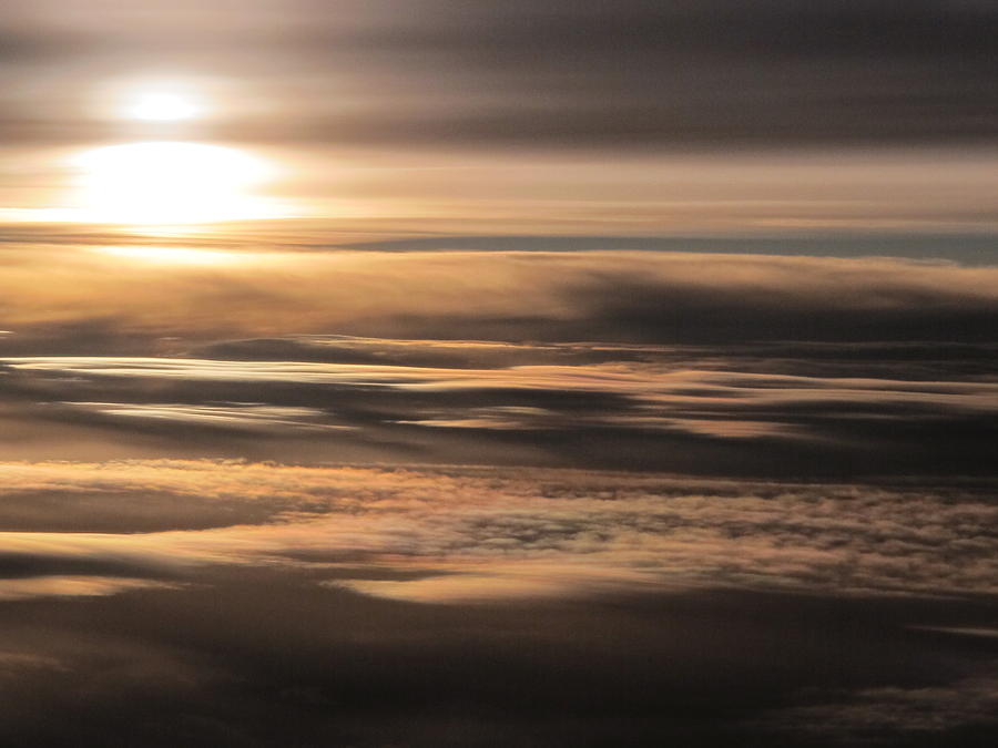 Nature Photograph - Sunset Above The Clouds #2 by Valia Bradshaw