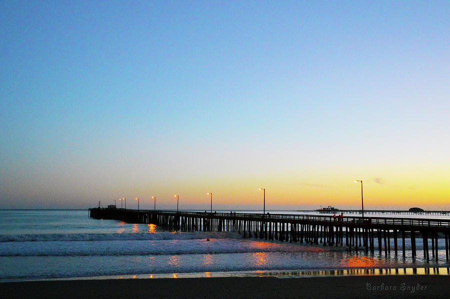 Sunset At Avila Beach Pier #1 Photograph by Barbara Snyder