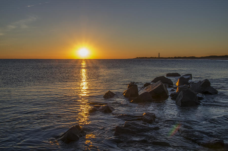 Sunset at Cape May Beach Photograph by Bill Cannon - Fine Art America