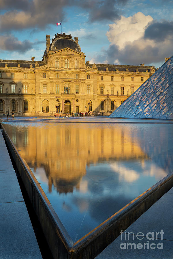Sunset at Musee du Louvre #3 Photograph by Brian Jannsen