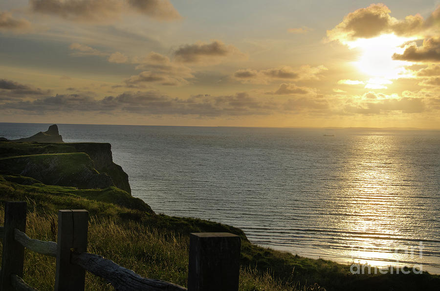 Sunset at Rhossili Bay #1 Photograph by Perry Rodriguez